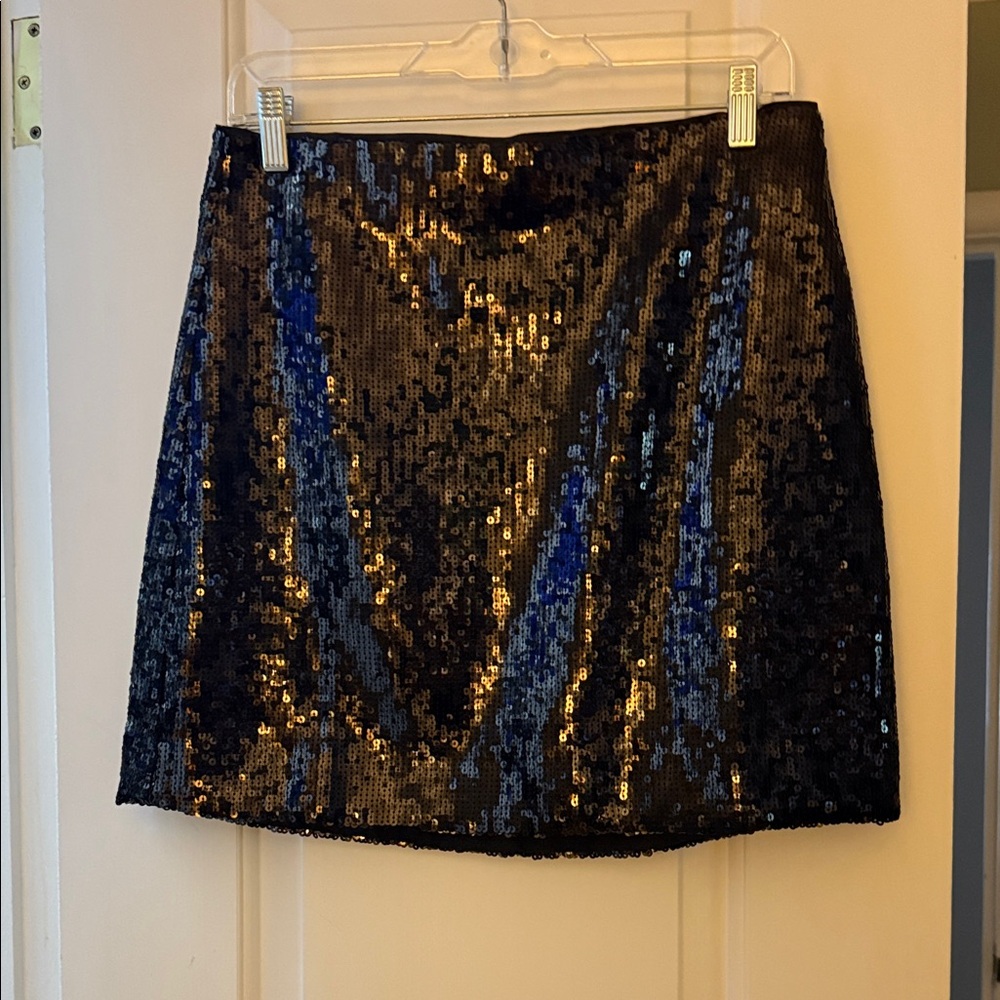 J. Crew Black Sequin Mini Skirt